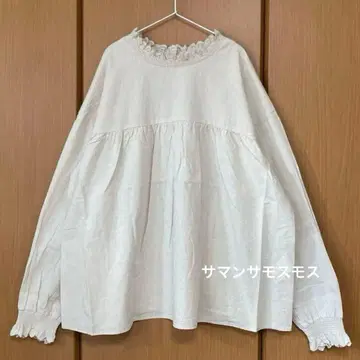 [ 새상품 ] *사만사 모스모스* 레이스 셔링 2WAY 블라우스