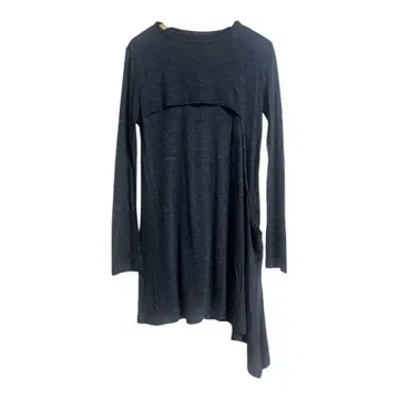 Y's 변형 디자인 울 혼방 원피스 그레이