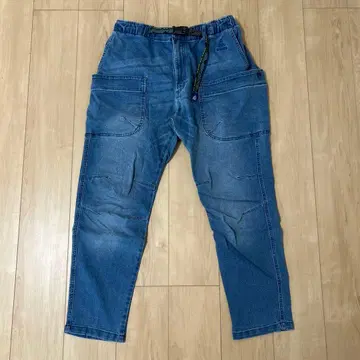 데님 블루 카고 팬츠 4 포켓