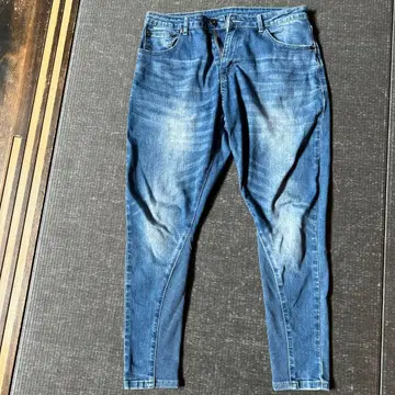 블루 사루엘 데님 팬츠