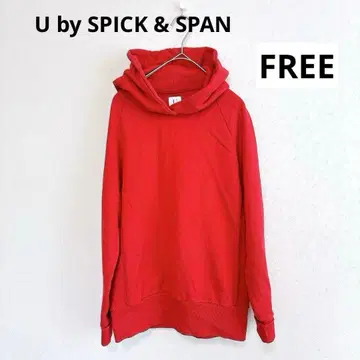 U by SPICK & SPAN 후드 맨투맨 풀오버 빨간색 F