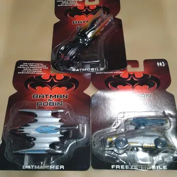 배트맨&로빈 미니카 3종 세트 배트모빌 Kenner 새상품
