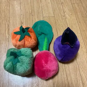 야채 봉제 인형 4개 세트