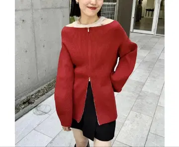 [ mystic ] 오프숄더 ZIP 가디건