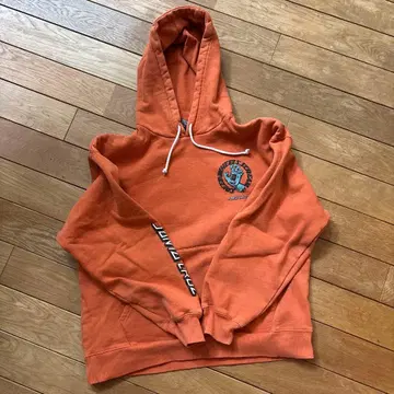 SANTA CRUZ 레어 컬러 오렌지 후드 부착 후드티