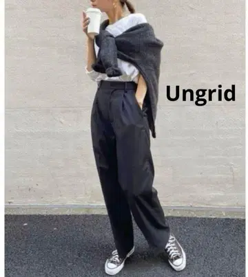 거의 미사용 Ungrid 센터 프레스 루즈 팬츠/S/그레이