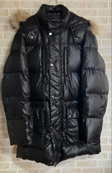 NOTA BENE 다운 코트 자켓 후드 퍼 블랙 XL