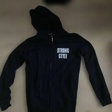 신일본 프로레슬링 STRONG STYLE 블랙 후드티 M