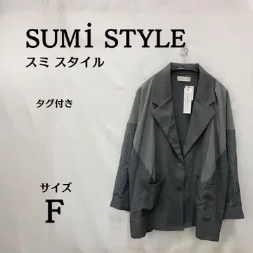 택 포함 새상품 SUMi STYLE 절개 스트라이프 자켓 사이즈 F