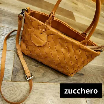 새상품급 zucchero 즈케로 뜨개질 가죽 2way 백