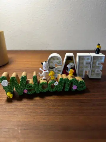 스누피 웰컴 카페 장식품