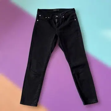 블랙 스키니 데님