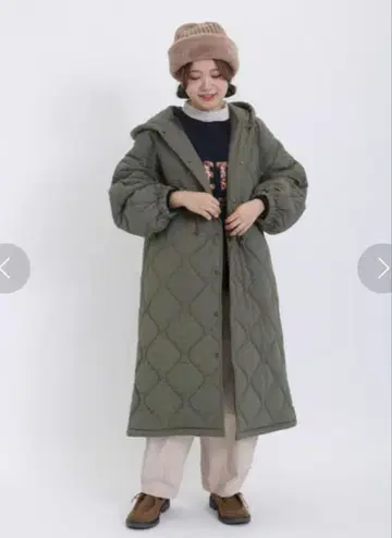 사만사 모스모스 퀼팅 스노우 코트 SM2 카키