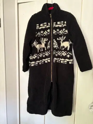 펠리시모 루돌프 무늬 보아 코트