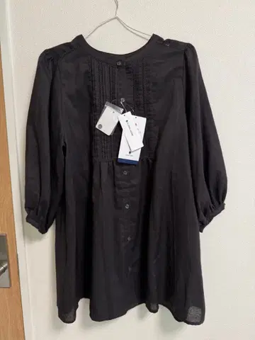 [택 포함 새상품] 글로벌 워크 프렌치 린넨 혼방 튜닉 L 차콜