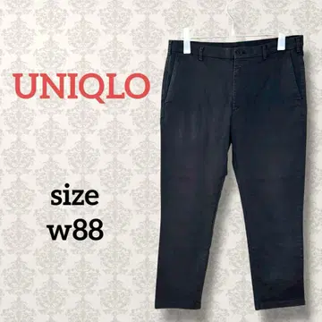 유니클로 [ W88 ] 슬림핏 치노 스트레치 빅 코튼 컬러 팬츠 블랙