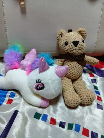 유니콘과 미사용 새상품 곰 봉제 인형 세트