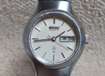 [ 작동품 ] SEIKO 여성용 손목시계 쿼츠 실버 색상 베이지 다이얼