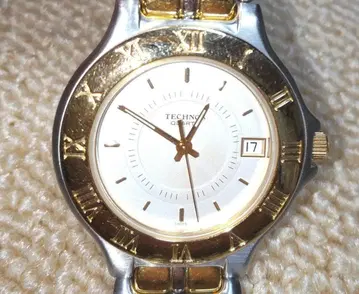 [ 작동품 ] TECHNOS 남성용 손목시계 쿼츠 콤비 컬러