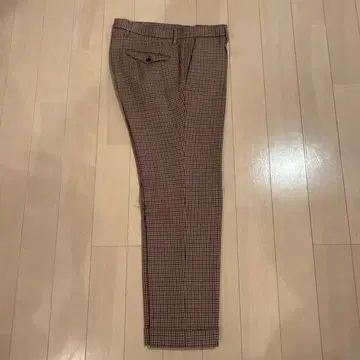 TOMORROWLAND 체크 무늬 테이퍼드 슬랙스