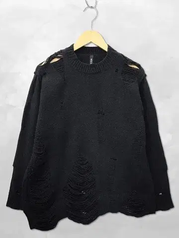 AULA AILA 2024AW 데미지 니트 풀오버 스웨터 0