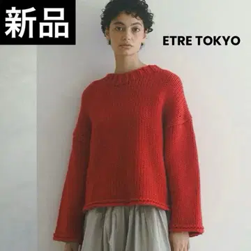 [ ETRE TOKYO ] 벌키얀 핸드니트 풀오버 - RED