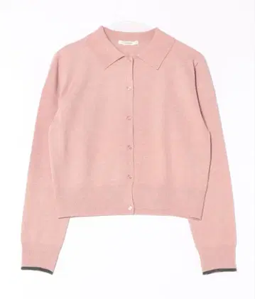 [ DISCOAT ] 쫄깃쫄깃 카라 달린 가디건 핑크