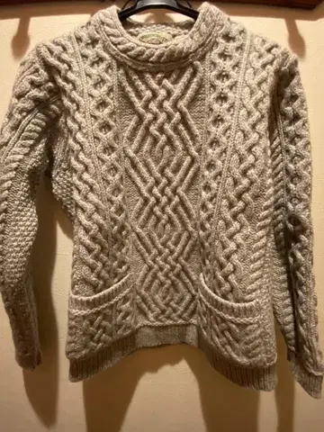 Aran Crafts 케이블 니트 스웨터 S 아일랜드 아란 니트