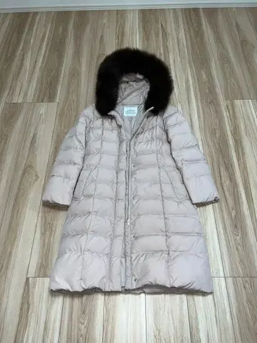 Mystrada 핑크 베이지 롱 다운 코트 38 M 사이즈