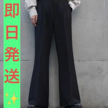 TR 스트레치 루즈 실루엣 하이웨스트 플레어 팬츠/데님 팬츠 S