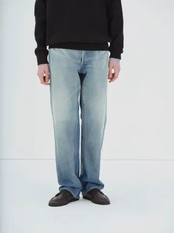 AURALEE 셀비지 페이디드 헤비 데님 와이드