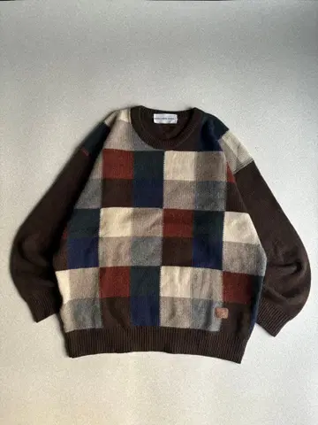 90s cashmere patchwork knit made italy