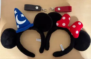 미니 미키 머리띠 머리띠 홀더 4점 세트