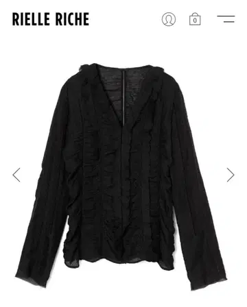 리에르리셰 프릴 시어 블라우스 (블랙)