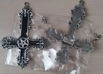 역십자 오각형 귀걸이 Killstar 패션 고딕 V계