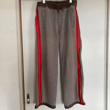 오니츠카타이거 니트 팬츠 트랙 팬츠 브라운 S