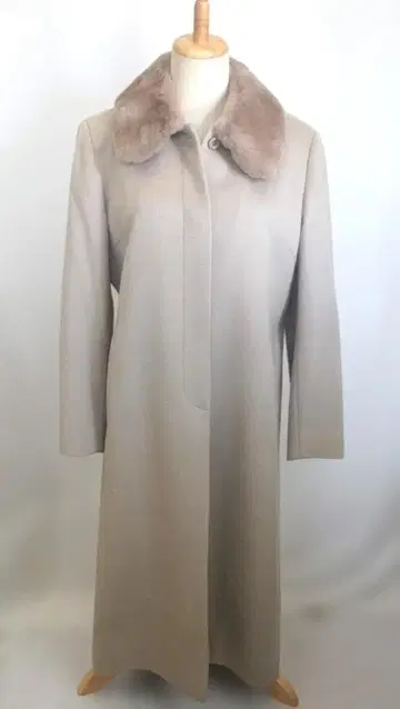 1-510.ru 퍼 포함 체스터 코트 캐시미어 혼방 여성 사이즈:11