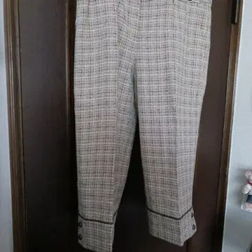 PAUGHTY 체크 무늬 캐주얼 팬츠