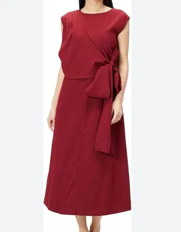 LAGUNAMOON 러그넘문 버건디 슬리브리스 롱 원피스