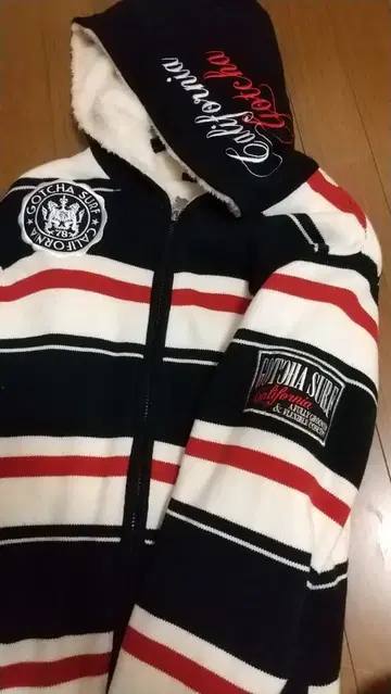 GOTCHA 후드 부착 후드티 스트라이프