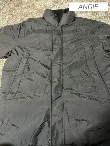 블랙 롱 기장 다운 자켓