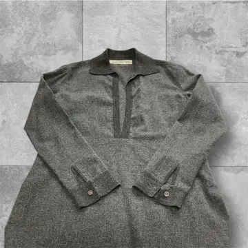 GALERIE VIE 그레이 울 혼방 긴팔 풀오버 셔츠