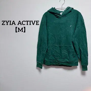 ZYIA ACTIVE [ M ] 후드티 후드 부착 캐주얼 그린