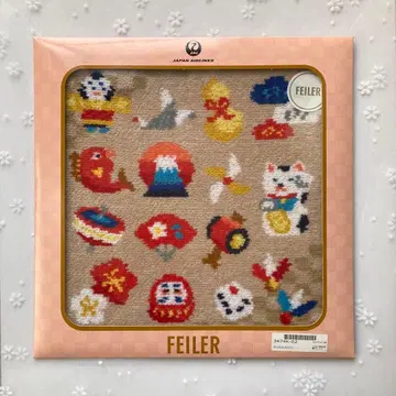 페이러 손수건 럭키 오너먼트 패턴 레드 미개봉 새상품