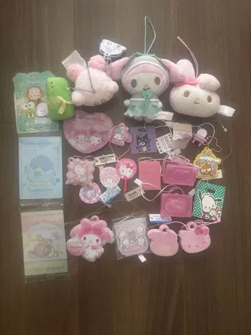 산리오 캐릭터 봉제 인형 키링 세트