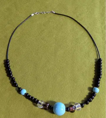 아이누옥 현대풍 타마사이 타마사이풍 목걸이 유리구슬 수지 현대풍 어레인지