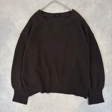 저널 스탠다드 캐시미어 혼방 키넥 니트 브라운 F