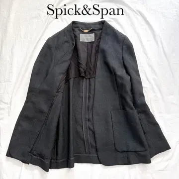 스픽 앤 스팬 Spick&Span 노카라 자켓 블랙 36