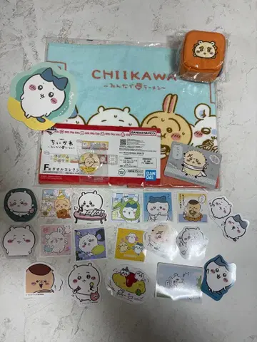 치이카와 굿즈 타월, 스티커, 캔 배지 등