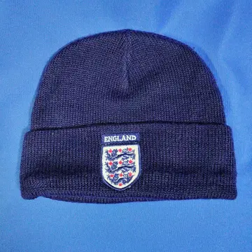 잉글랜드 엠블럼 니트 모자 네이비 아크릴 100% 빈티지 제품